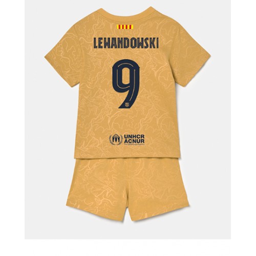 Barcelona Robert Lewandowski #9 Bortedraktsett Barn 2022-23 Kortermet (+ Korte bukser) Barcelona Robert Lewandowski #9 Bortedraktsett Barn 2022-23 Kortermet (+ Korte bukser)